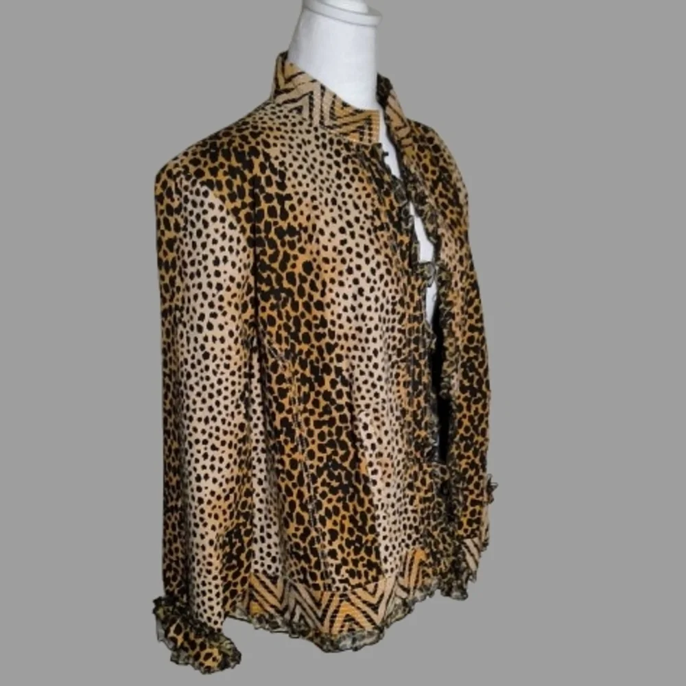 Chic Leopard Print Women's Blazer - Picture 3 of 9